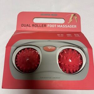 Sharper Image Dual Roller Vibrant Pink Foot Massager